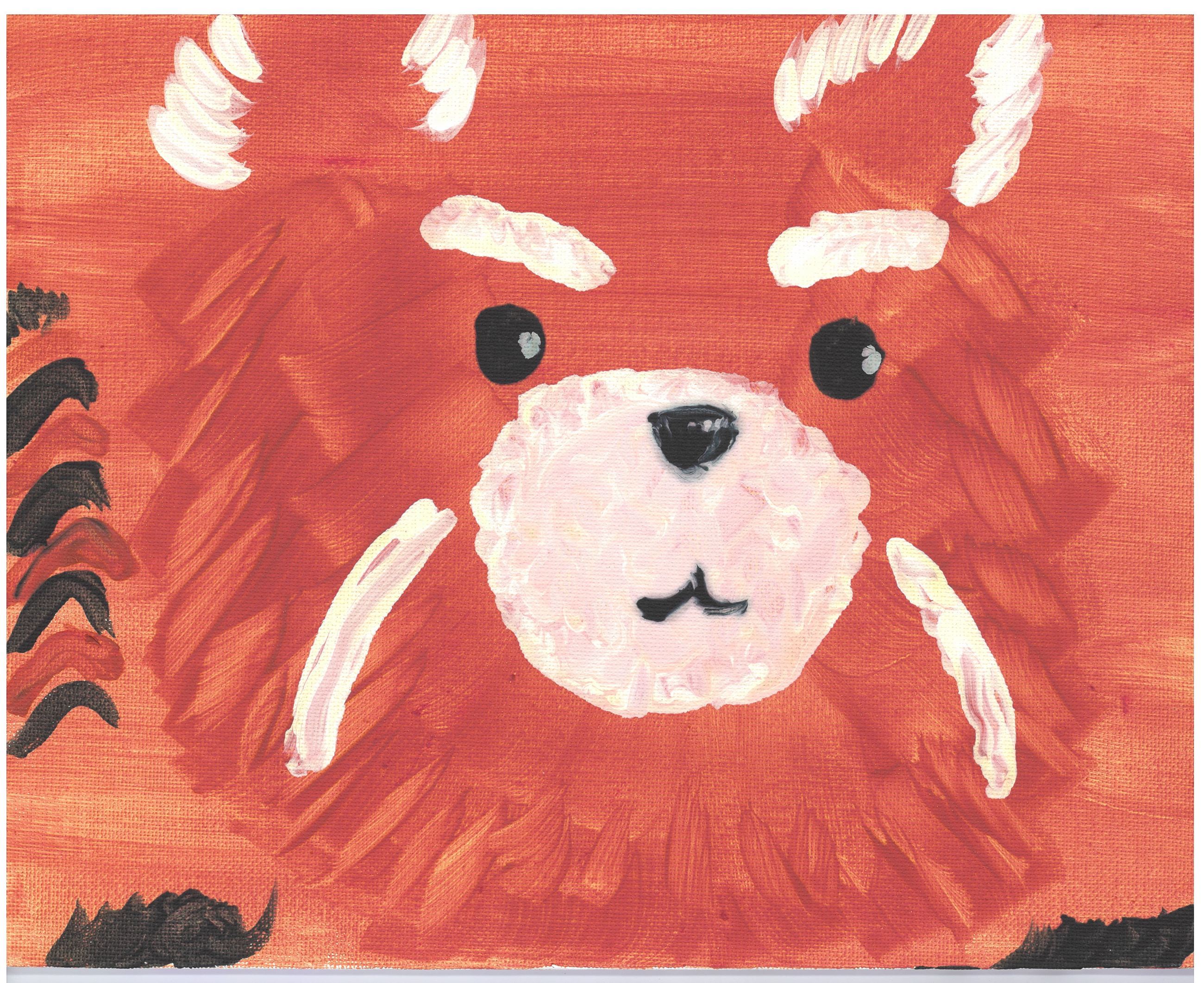 Painting of a Red Panda